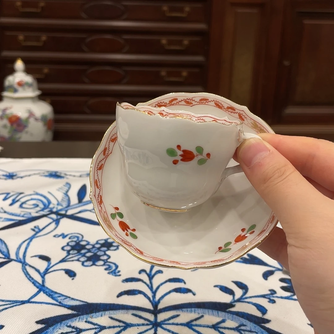 摆件中古一等摩卡简花