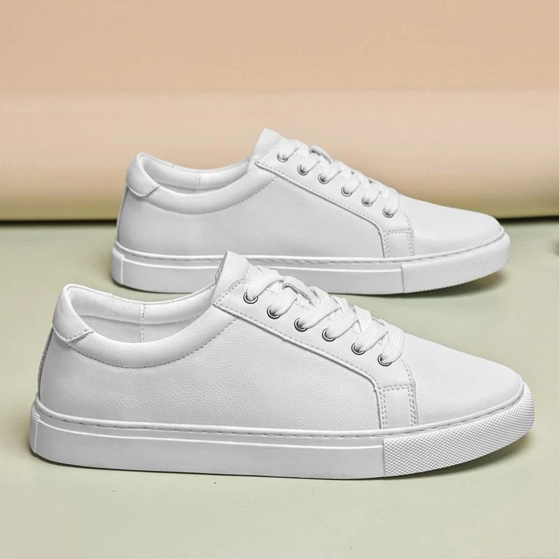 路易圣戈希夏季新款男士小白鞋百搭软底休闲板鞋男款透气不系带鞋