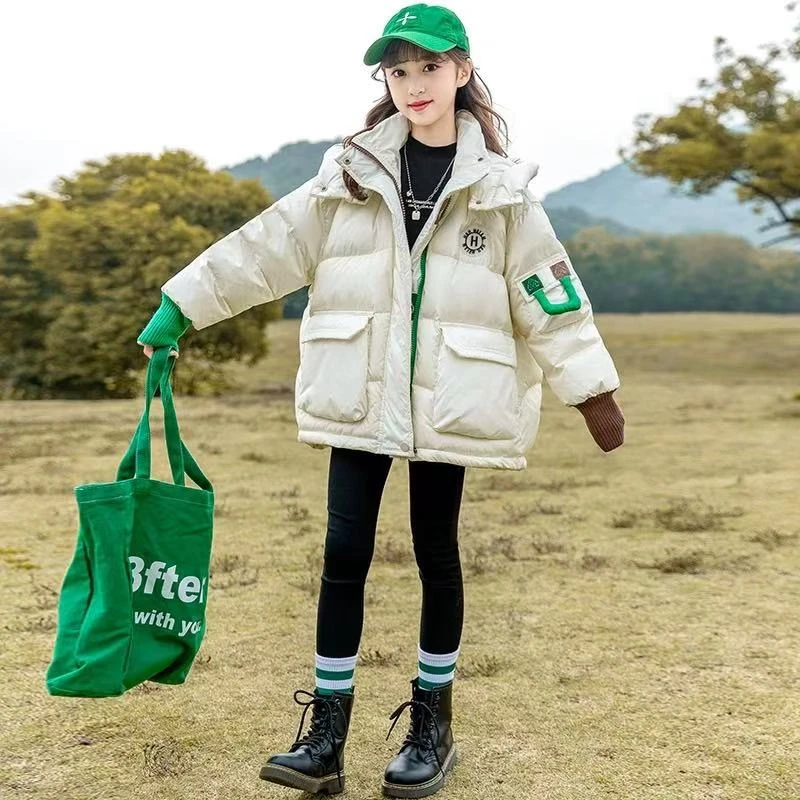 412337《现》优选韩版儿童休闲百搭时尚连帽洋气羽绒服