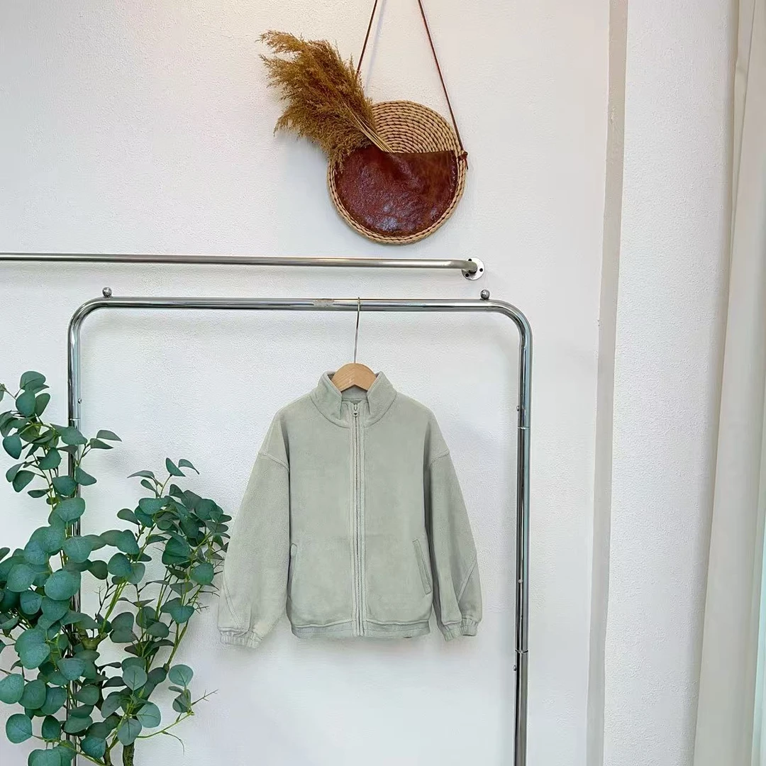 2771贝浅绿色百搭实穿保暖外套