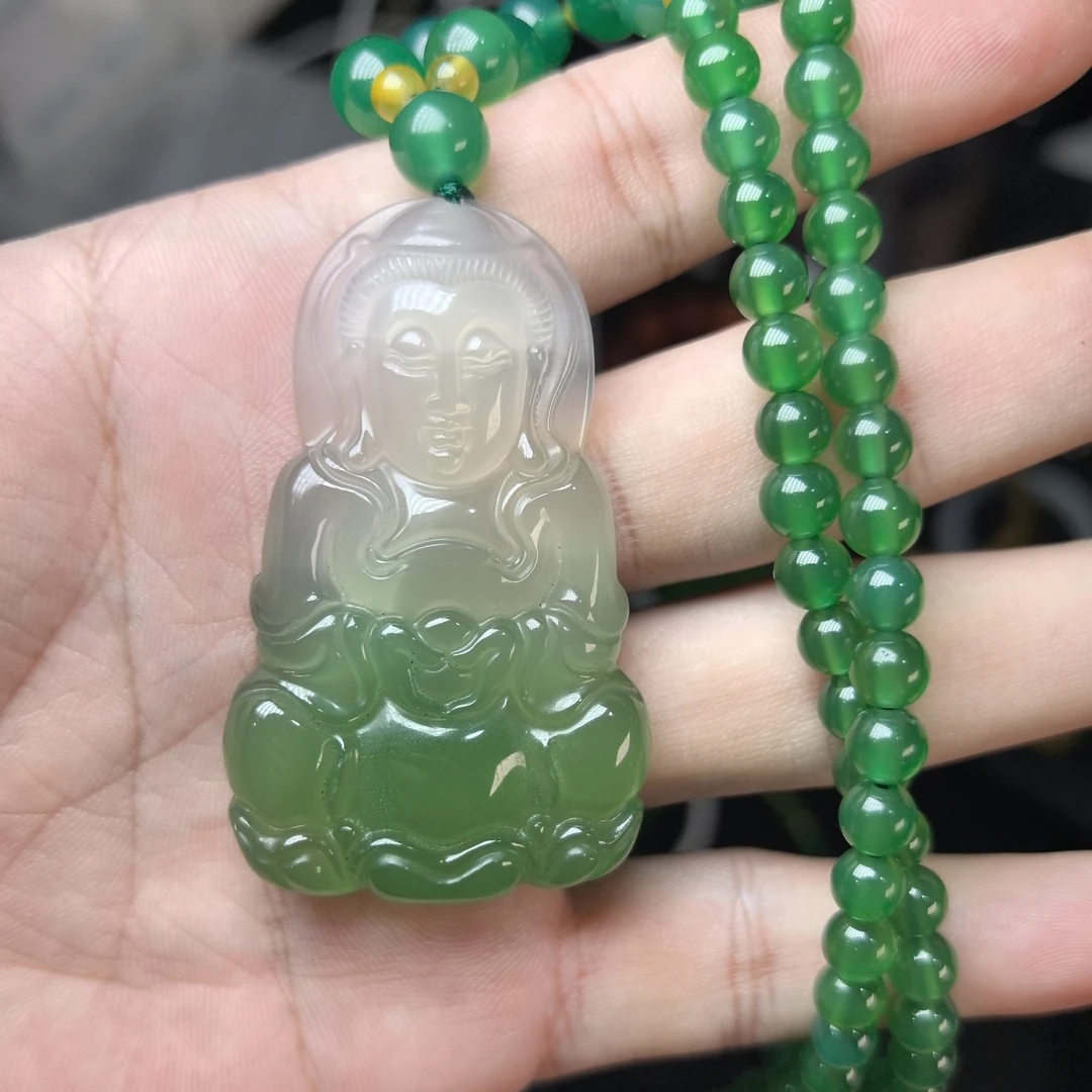 9520精品天然珠宝玉观音、带珠链多样性发一个