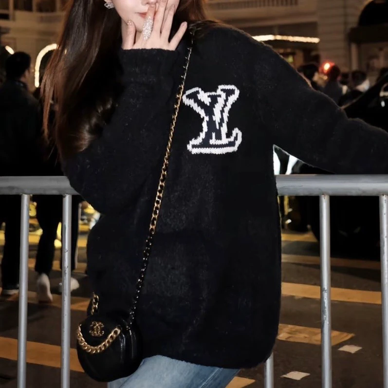 99新 LouisVuitton/路易威登 2119/FW23 深蓝羊毛毛衣/XXL码/99新