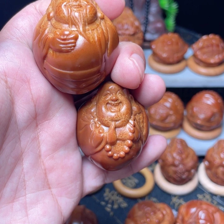 把件橄榄核财迷3.5手球