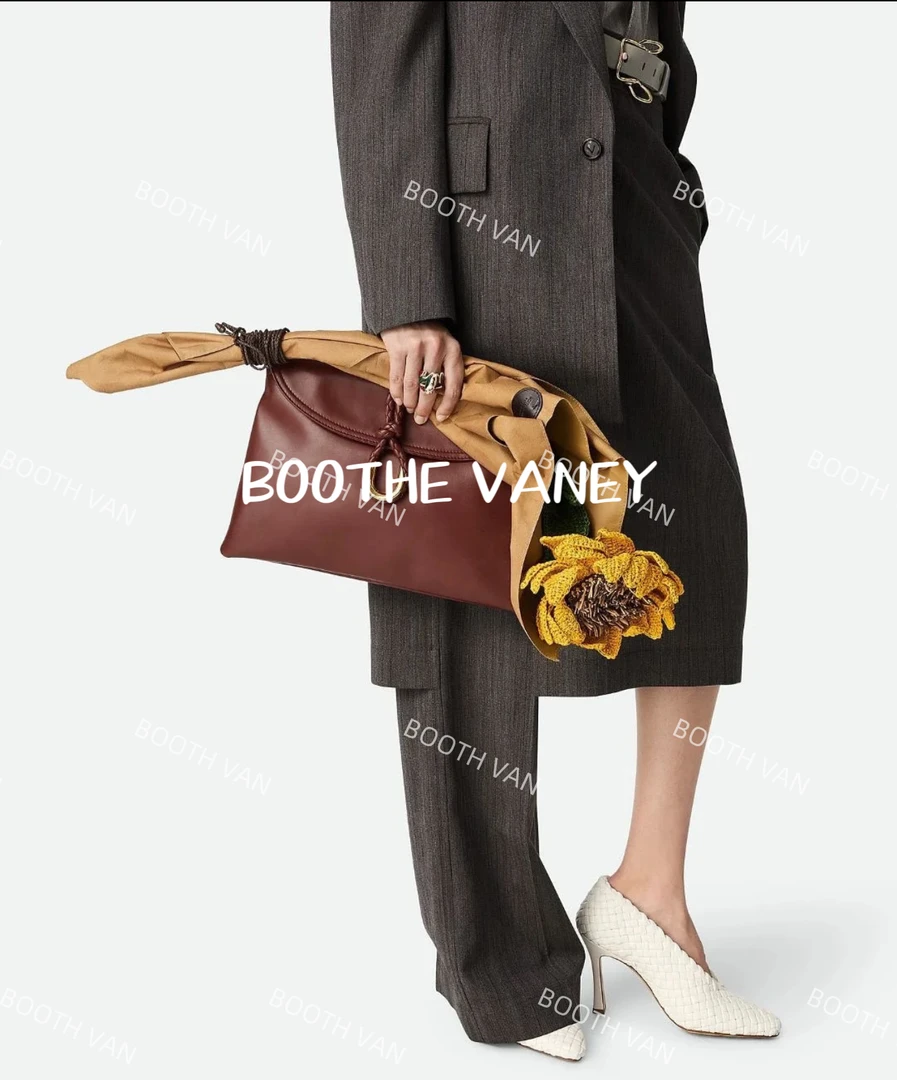 媛子高定新款编织扣绳信封包