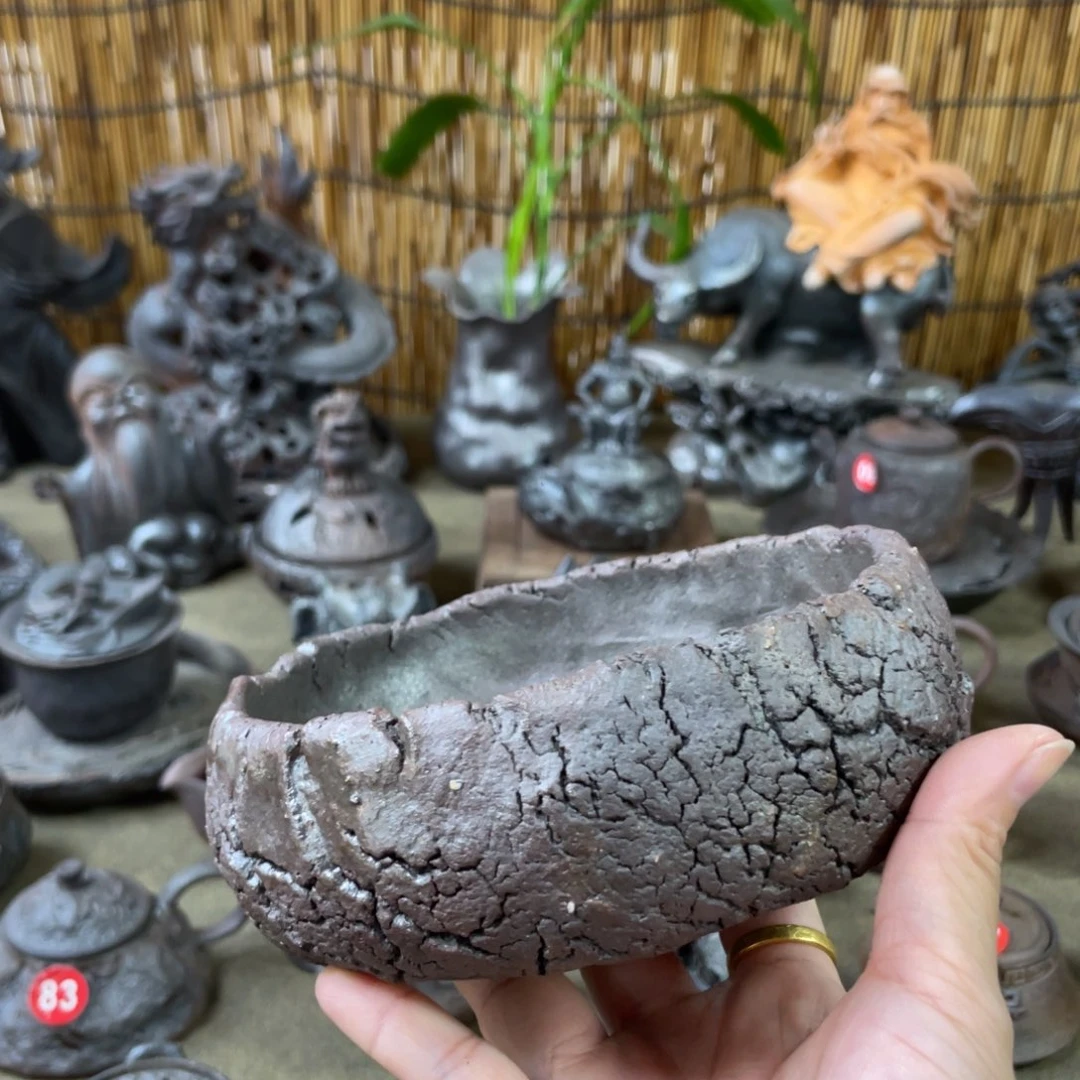 茶洗全手捏柴烧茶器
