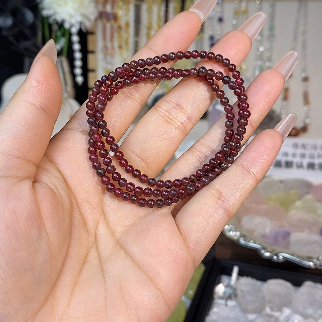 未镶嵌水晶颈饰石榴多圈