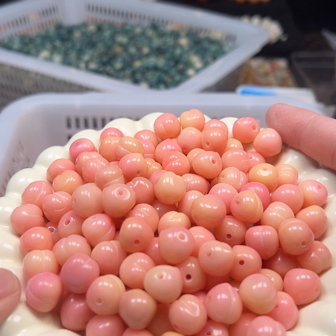 菩提根/象牙果手串100颗水蜜桃12尺寸