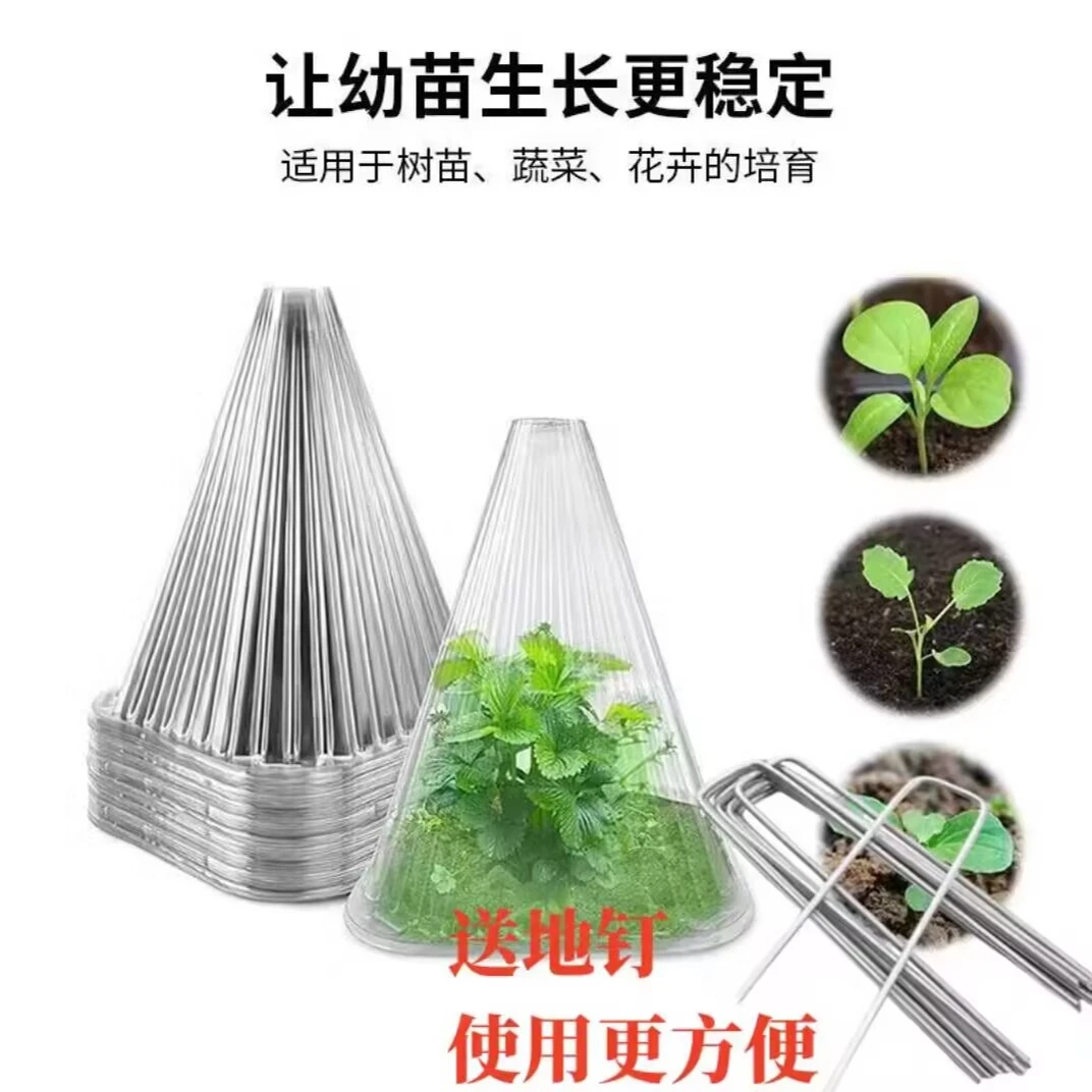 育苗保护罩透明钟罩可重复使用温室大棚免受鸟类霜冻伤害加厚保护