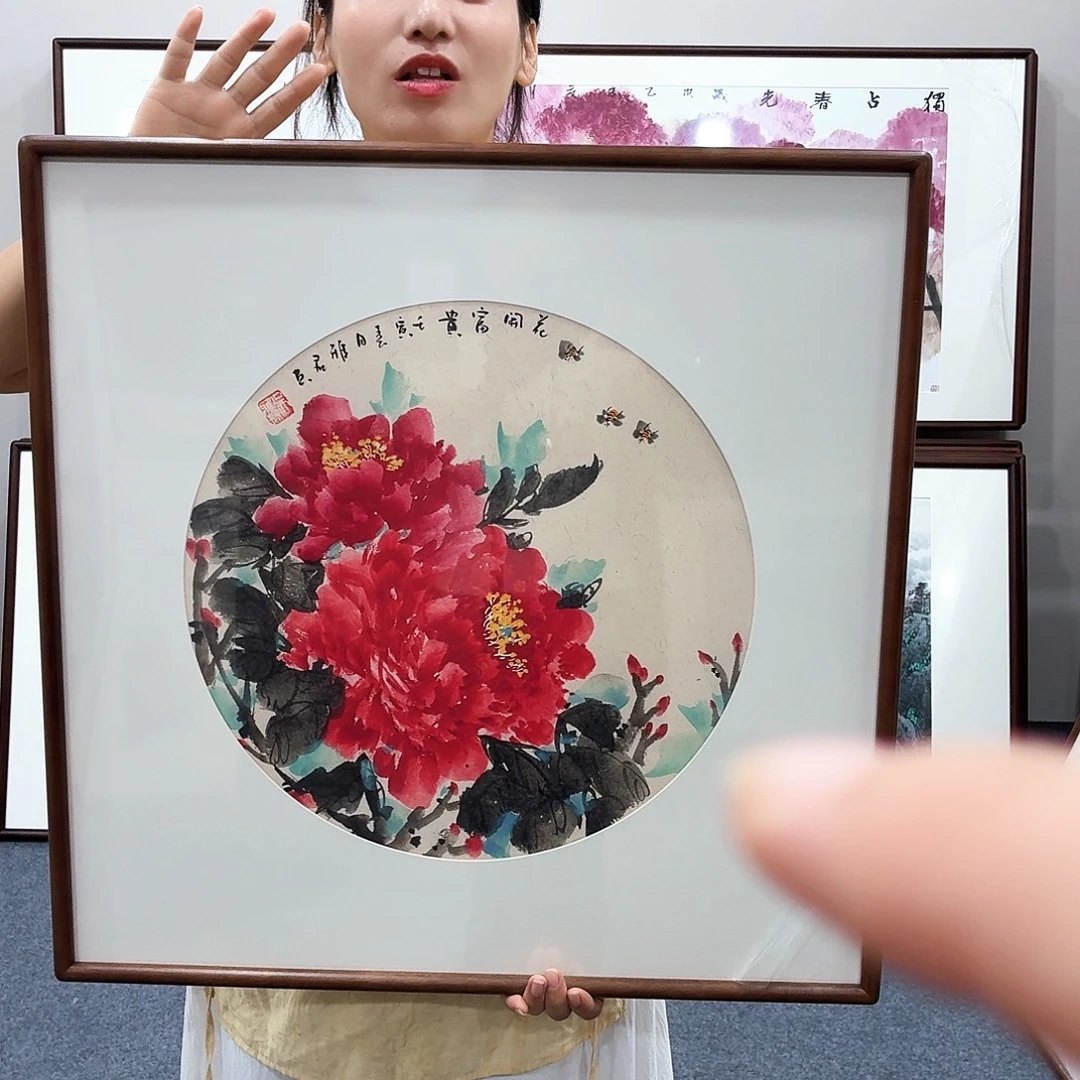国画手绘作品60×60尺寸
