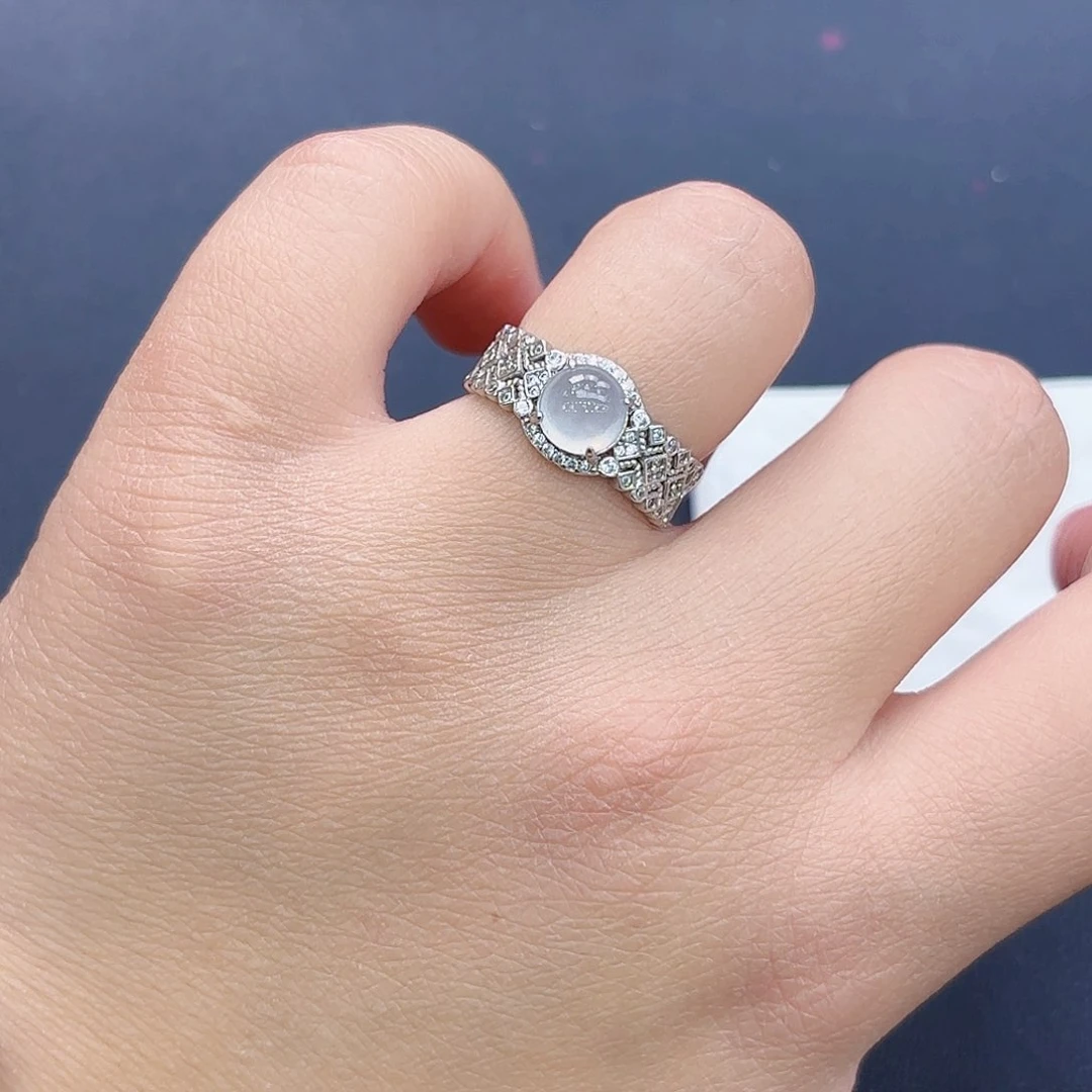 翡翠戒指银S925镶嵌精品•戒指