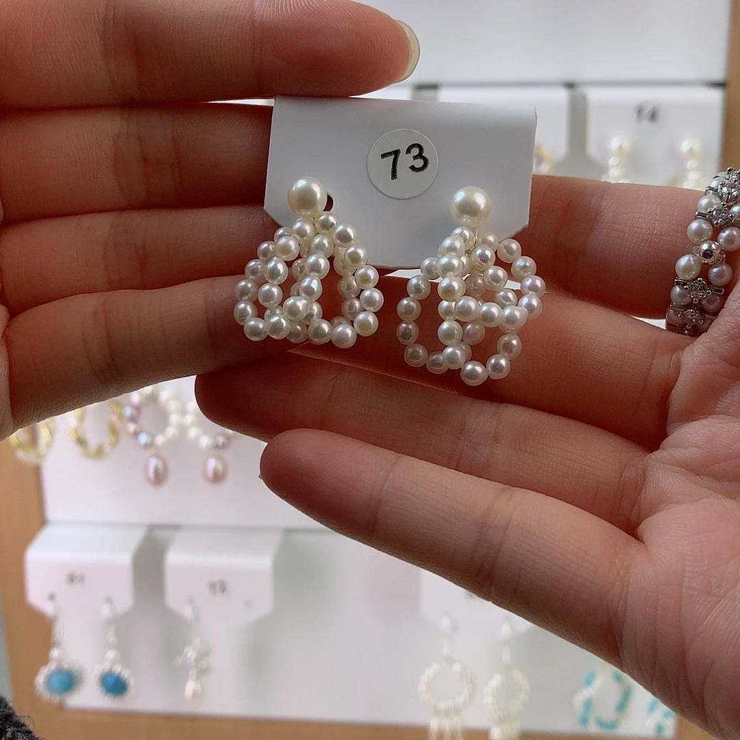 未镶嵌耳饰淡水珍珠