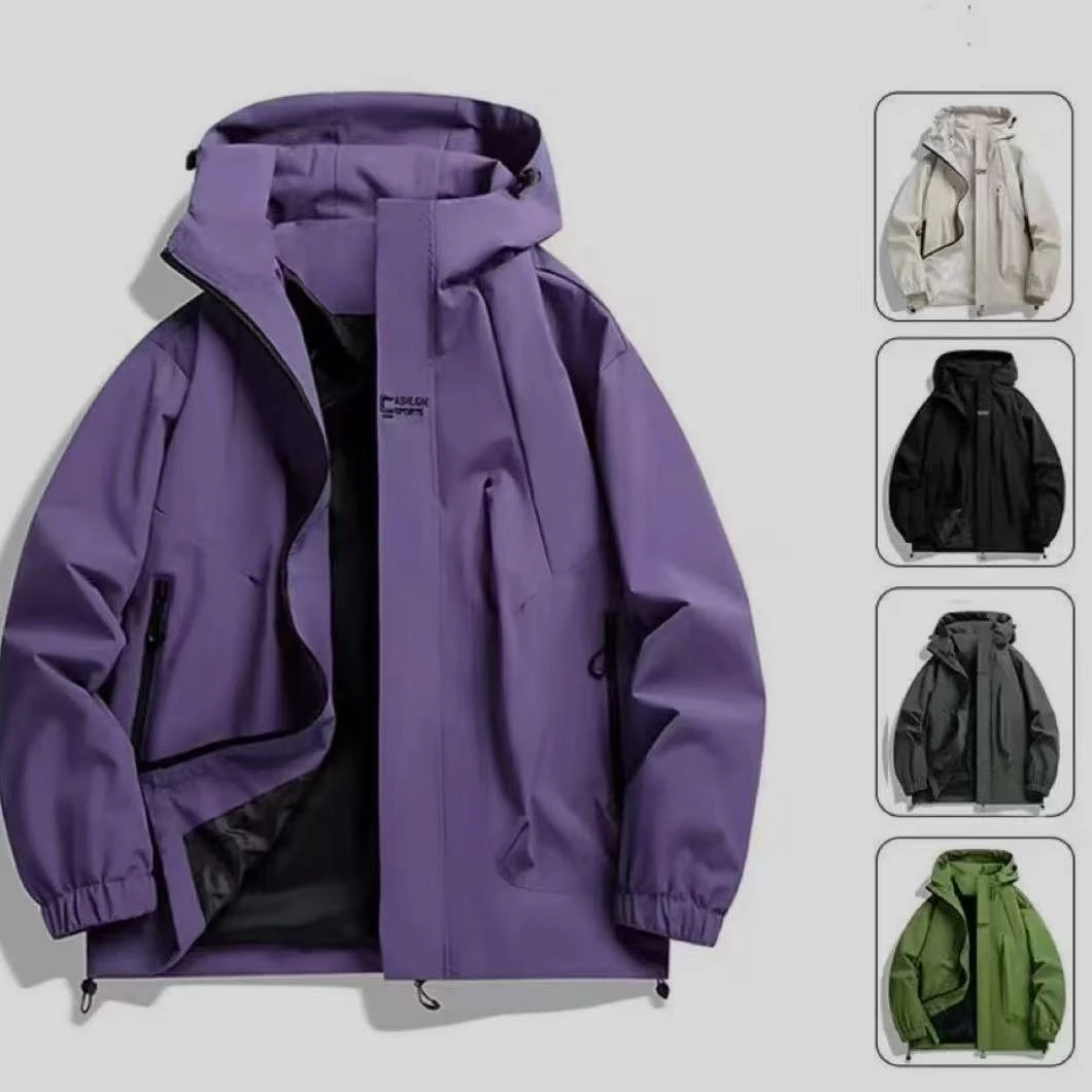 情侣外套男春秋季美式潮牌休闲机能工装运动宽松连帽登山服字母