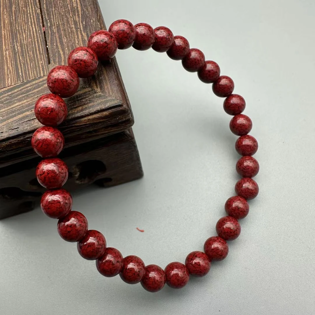 含辰砂工艺品JT103-晶体砂6mm单圈手串