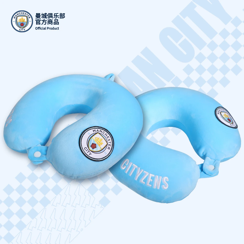 【官方正版】曼城俱乐部 | 队徽款天蓝U型枕旅行颈枕长途靠枕