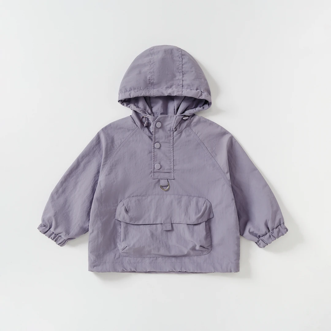 小乖家工装女春秋上衣男童普通外套连帽外套外套连帽时尚QM66339