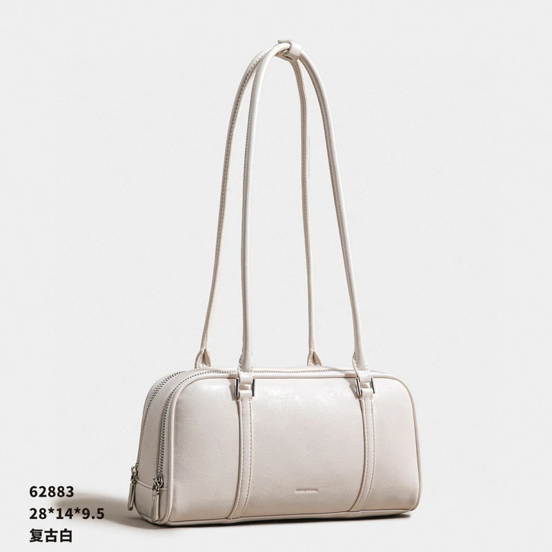 【佐伊甄选】SK-62883-复古白轻奢女士时尚通勤小众百搭斜挎包包