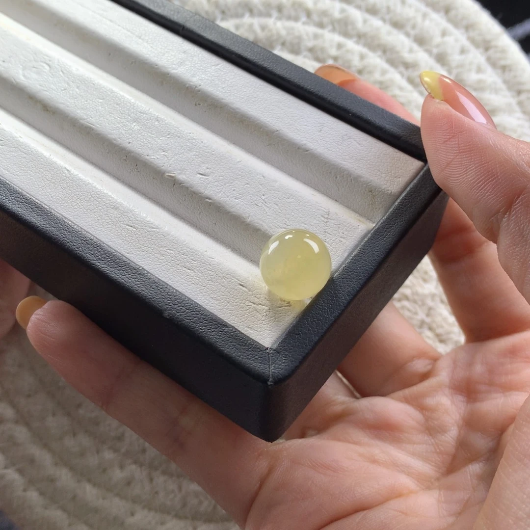 翡翠未镶嵌手串卡12冰黄