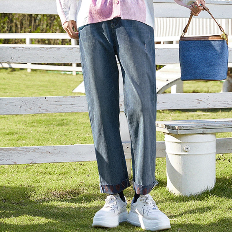 32790【觅系列】做旧百搭休闲牛仔裤31MX32E266