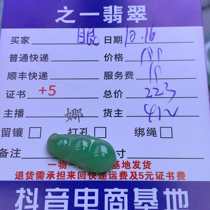 颈饰未镶嵌翡翠眼