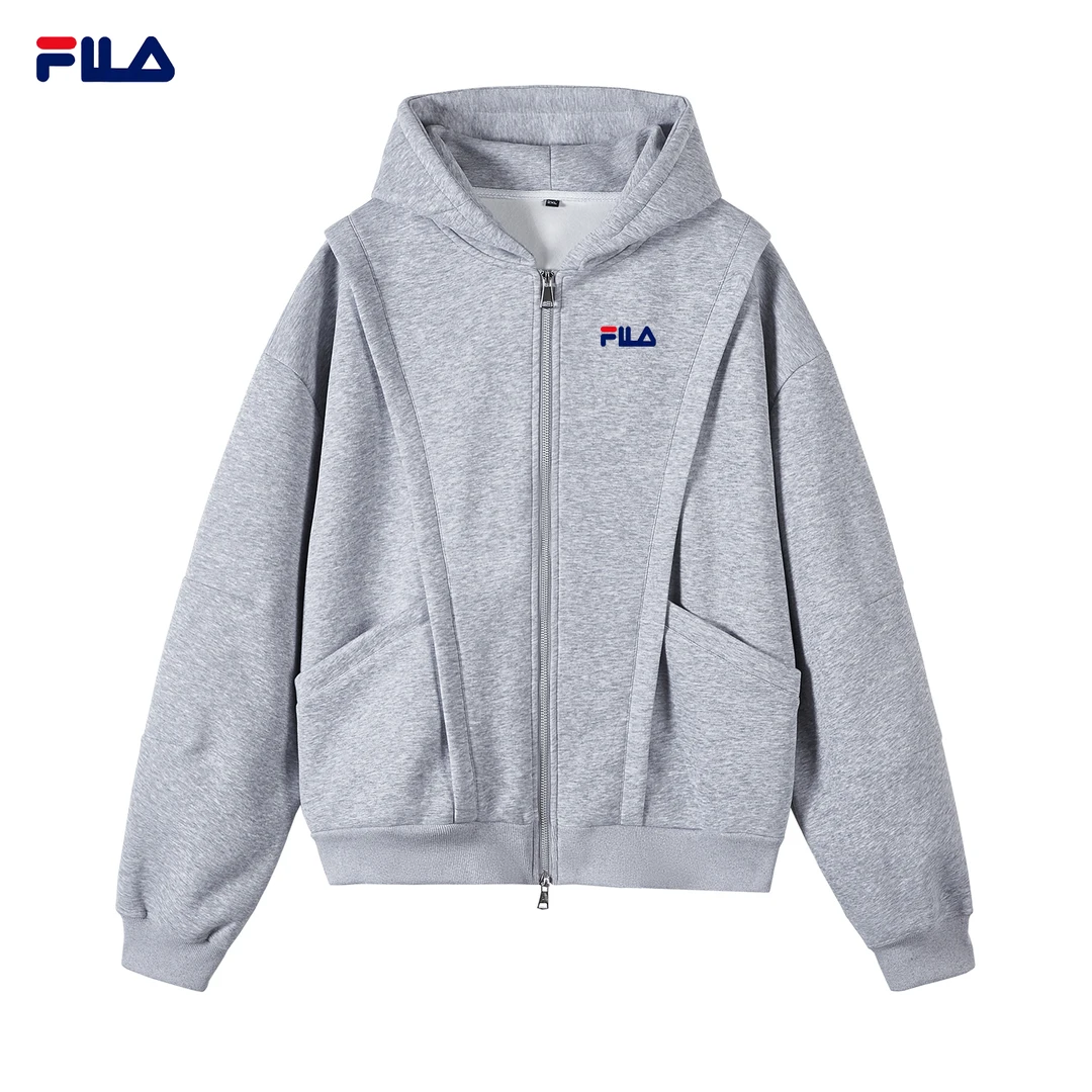 一折专区丨美式高街设计感拼接开衫连帽卫衣男士宽松情侣休闲外套