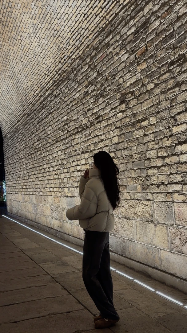 【肯豆款】2025年新款立领高充绒月亮湾短款羽绒服