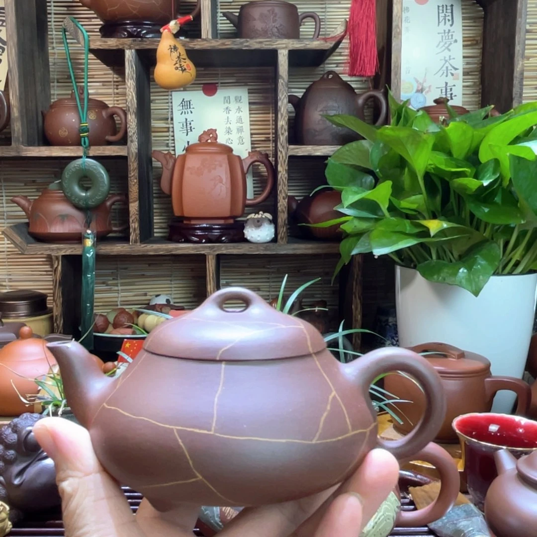 茶壶紫砂汉棠石瓢老紫泥
