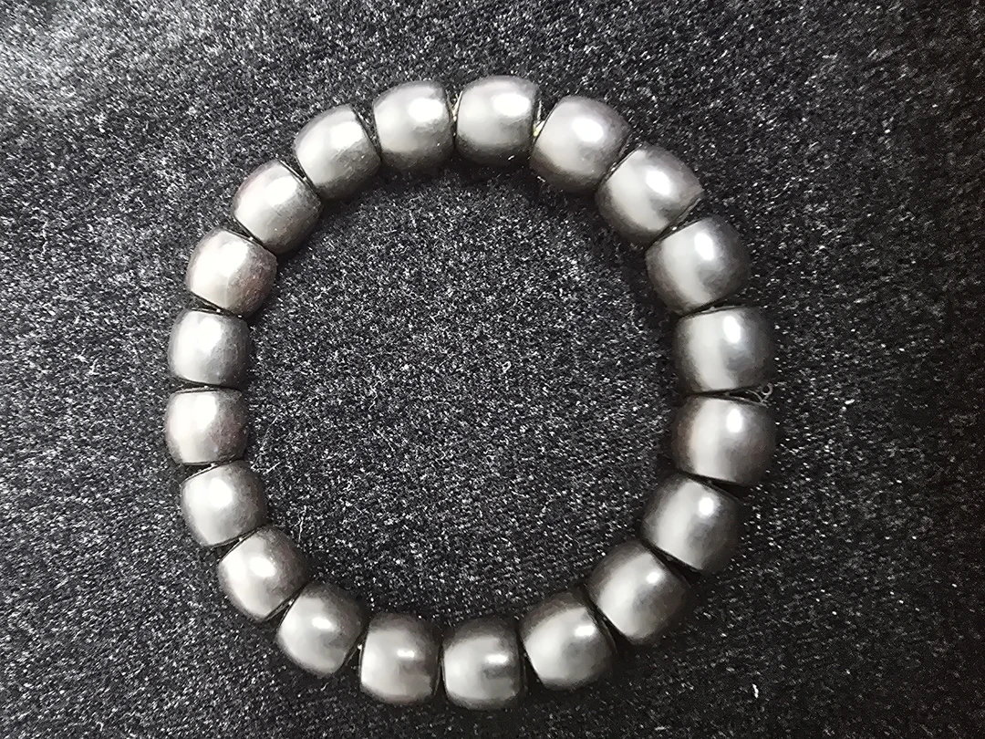 5-9碳化雷击枣木11m桶珠手串