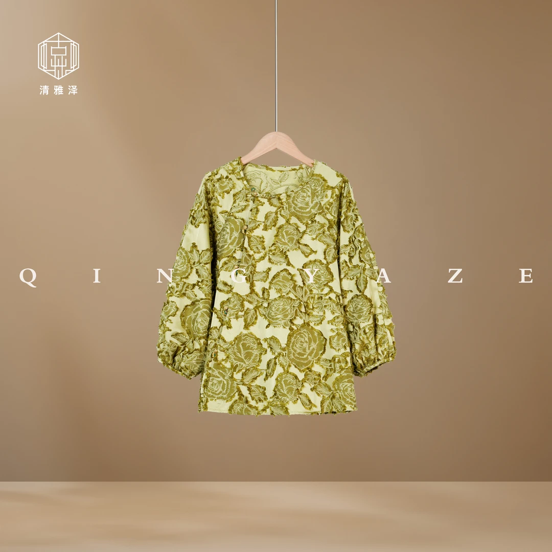 青青子衿！烧花新中式上衣！GZ5666