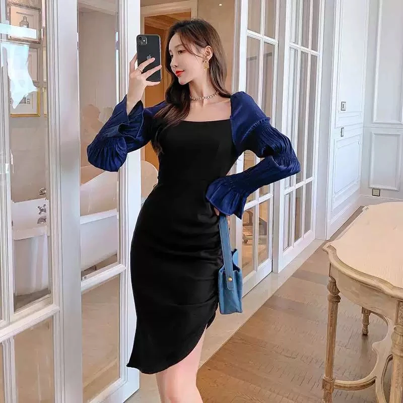 大大-气质显瘦收腰百搭连衣裙