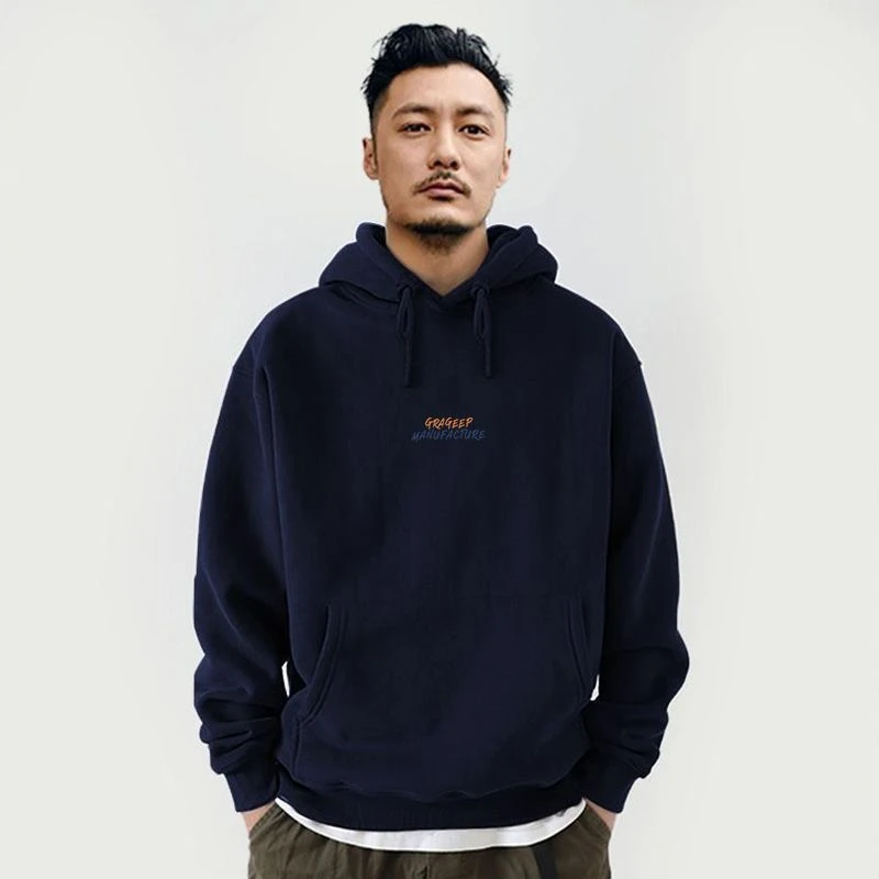 美式重磅连帽卫衣男士秋冬季加绒加厚潮牌复古宽松青少年上衣外套