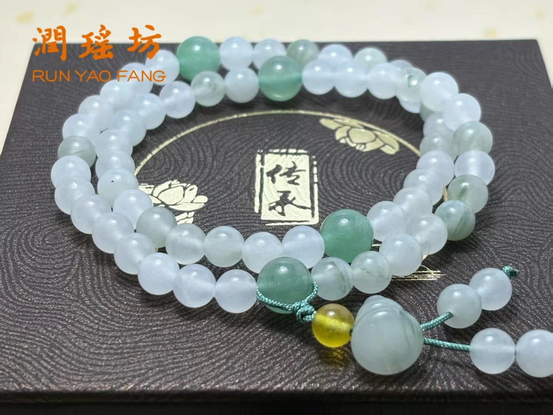 新中式天山翠双圈手链带葫芦吊坠时尚女士饰品多样性发---013