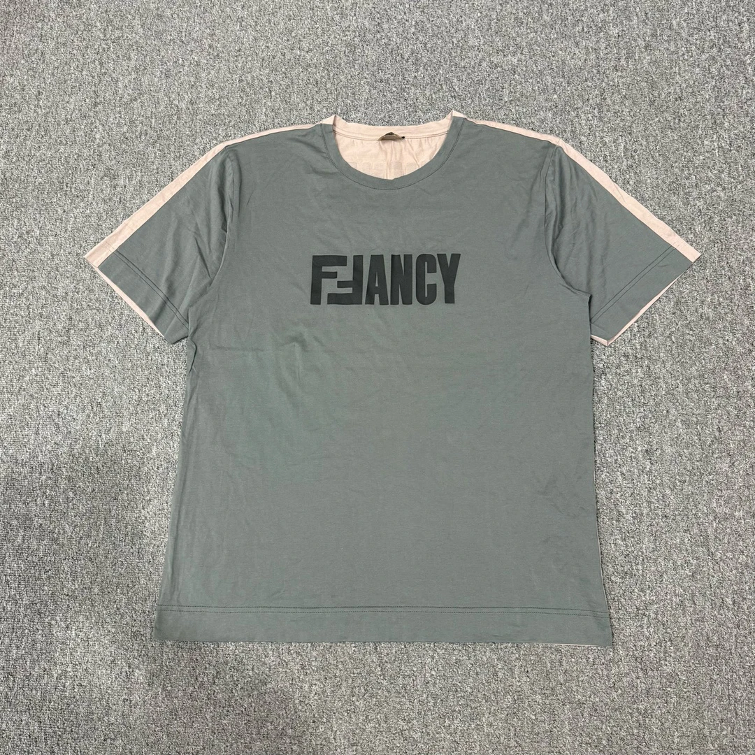 99新 FENDI/芬迪 18955673 芬迪 双F拼色字母logo短袖 XL码99新