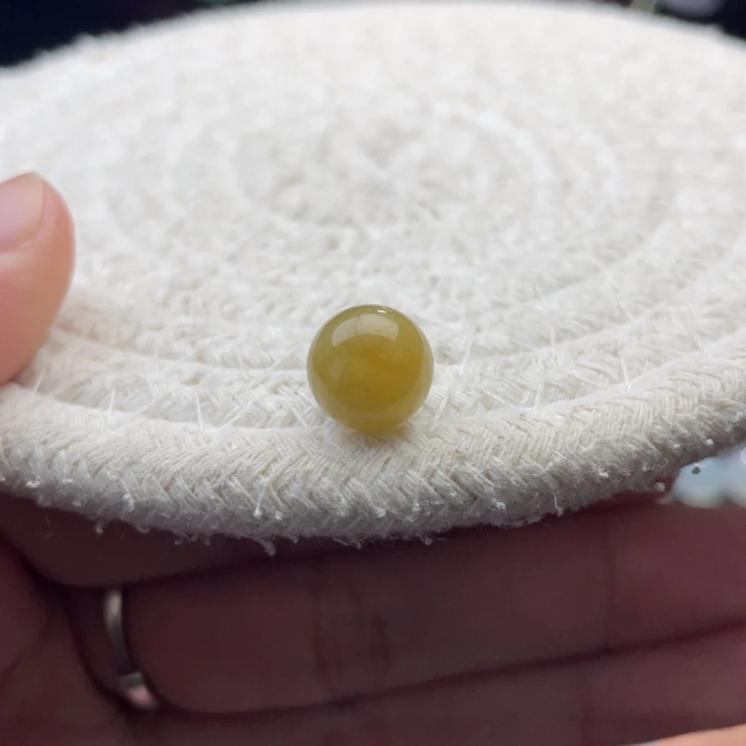 散珠翡翠特色黄翡圆珠卡9.8mm