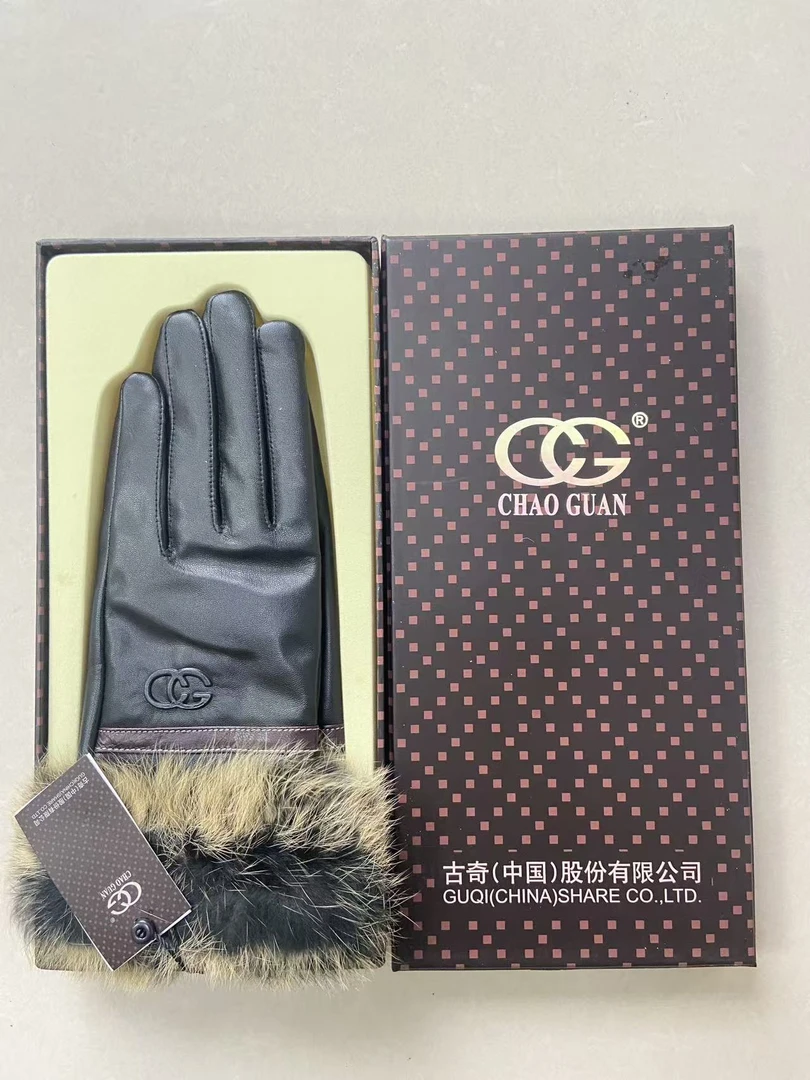 真皮羊皮加绒加厚女款保暖手套冬季