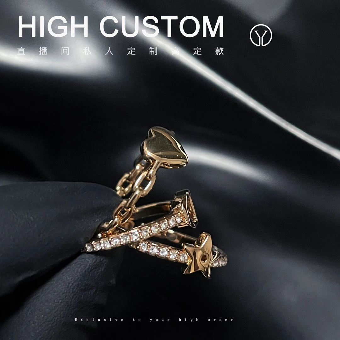 铜合金合成锆石戒指 336 猪鼻子开口戒指组合三只装