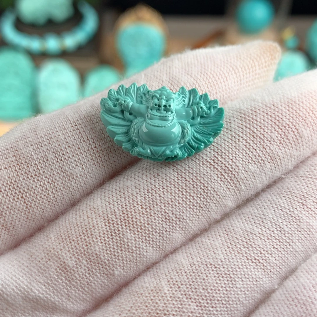 绿松石未镶嵌大鹏鸟