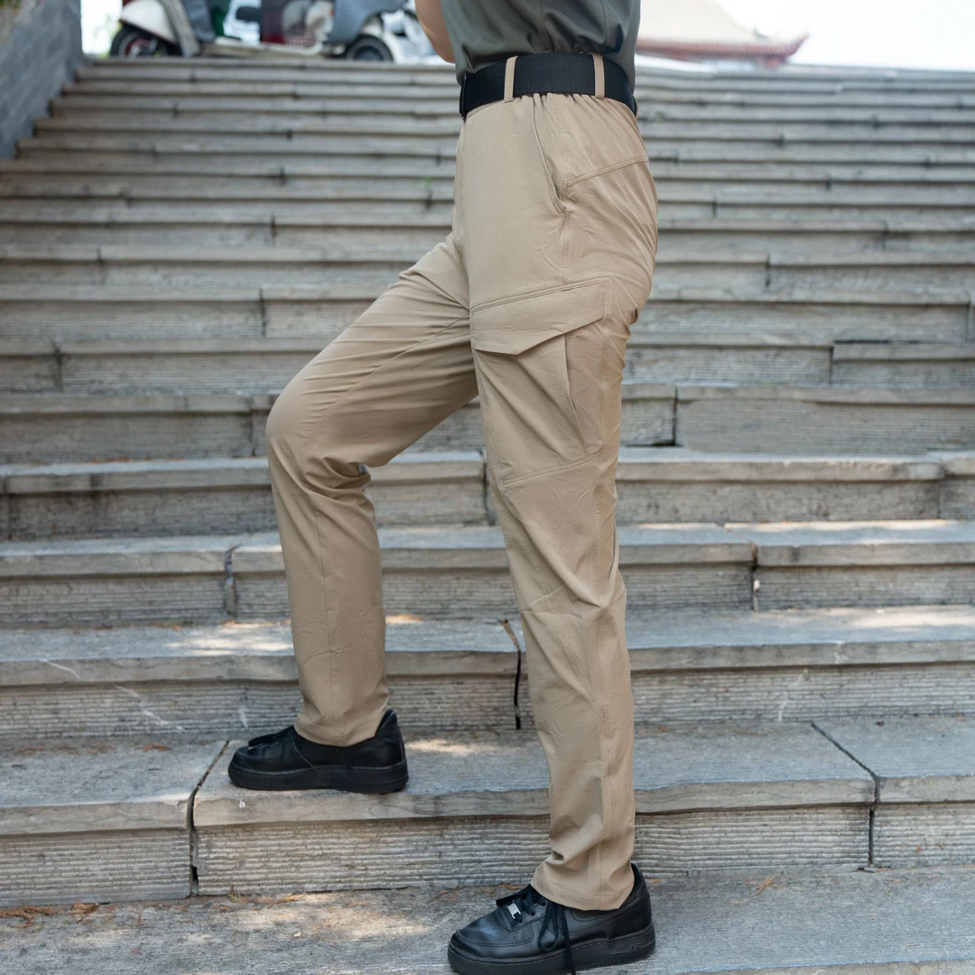 夏季户外逆锋速干裤男轻薄透气弹力徒步工装裤男士防水战术裤薄款