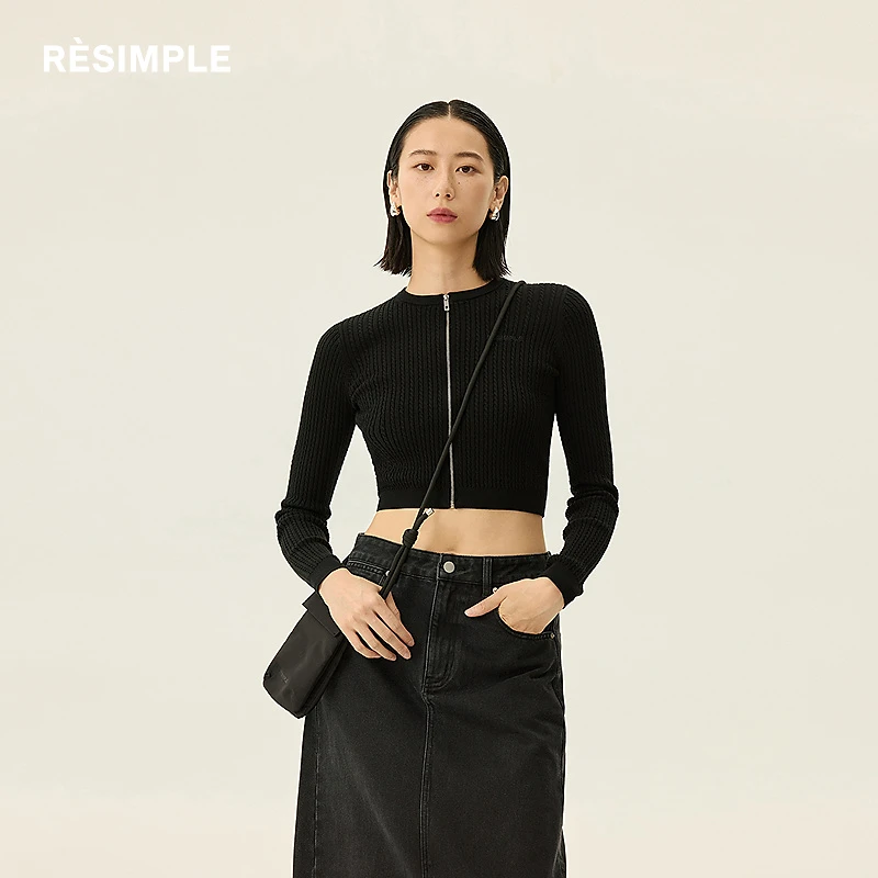 RESIMPLE简单点极简生活女装-开衫针织衫-0605