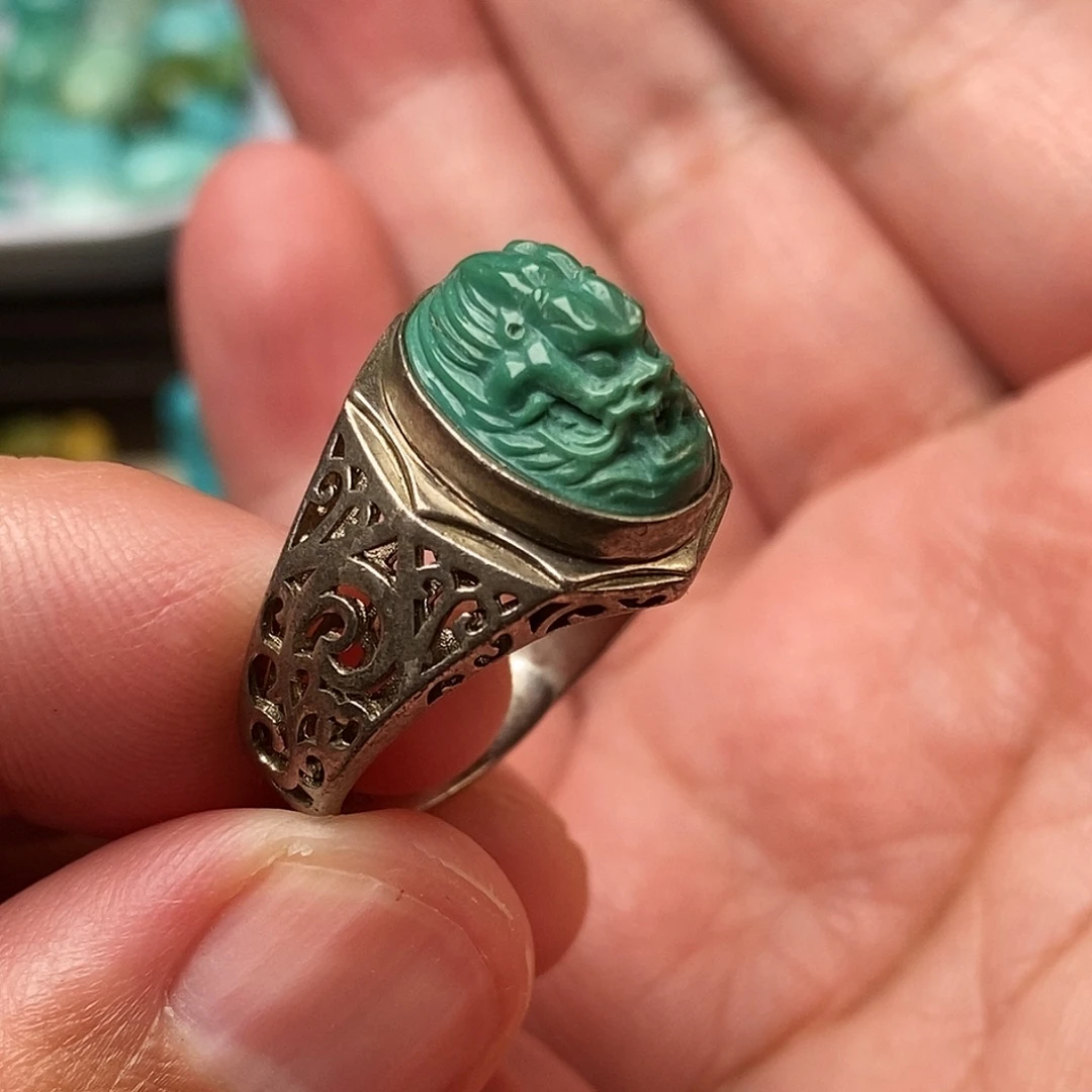 绿松石银S925镶嵌颈饰