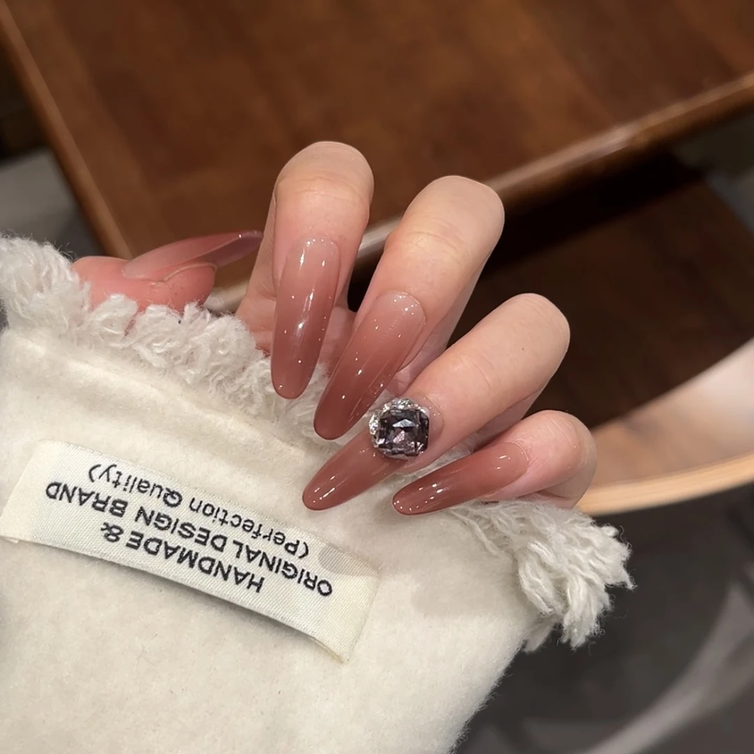 101【烟熏玫瑰】三月兔同款显白渐变高级感穿戴甲