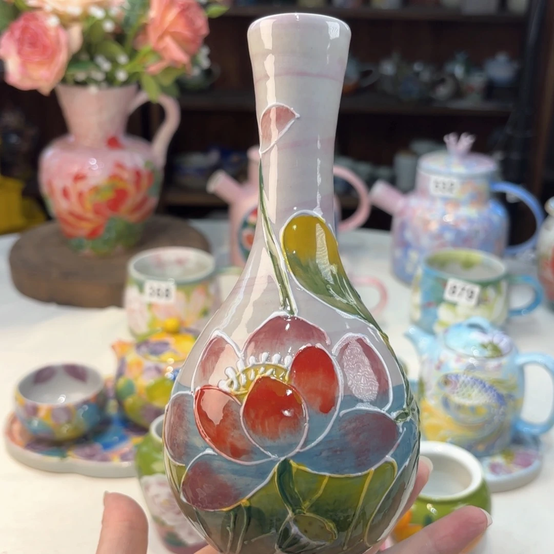 景德镇手绘高温釉下彩陶瓷茶具