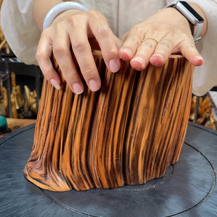 柏木（崖柏）实木笔筒