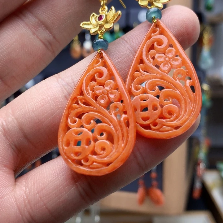 未镶嵌翡翠耳饰城****王耳饰