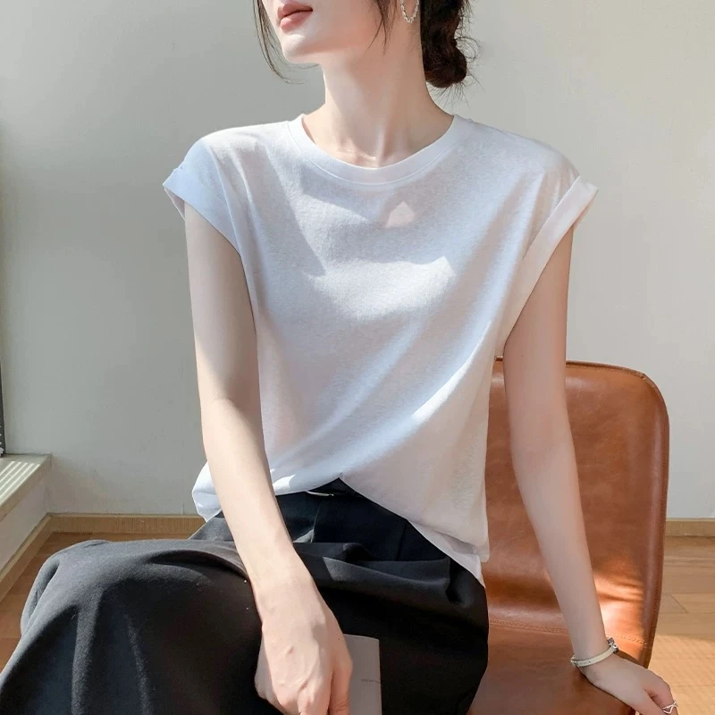 福利-拍下对应编码-高级感小飞袖坎肩爆款短袖女夏季洋气针织上衣