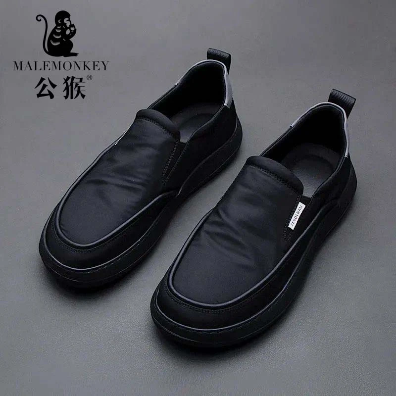 公猴男鞋夏季新款懒人套脚厚底百搭乐福鞋男士舒适休闲一脚蹬FU25