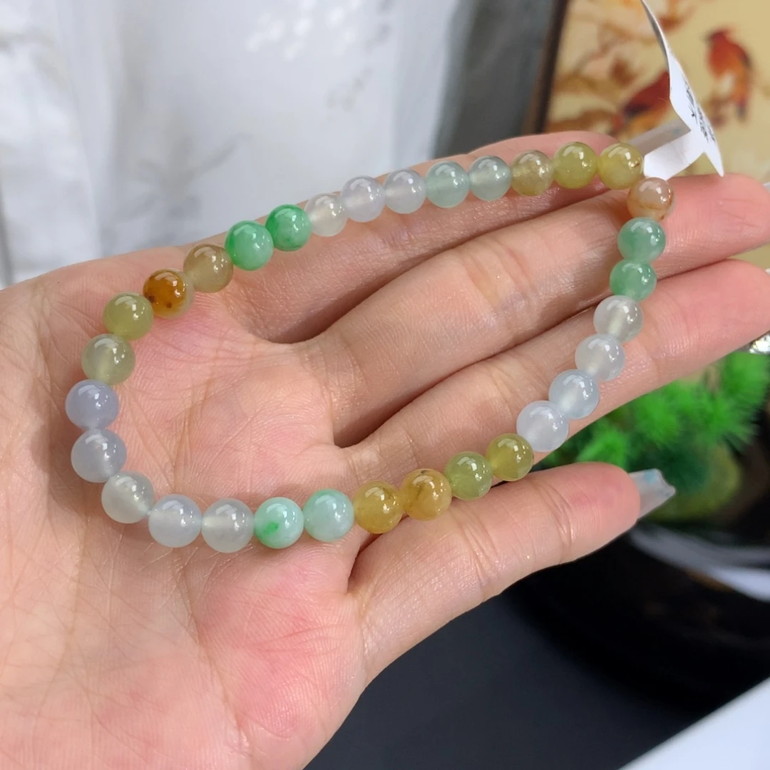 未镶嵌手串翡翠卡6冰胶多宝手串