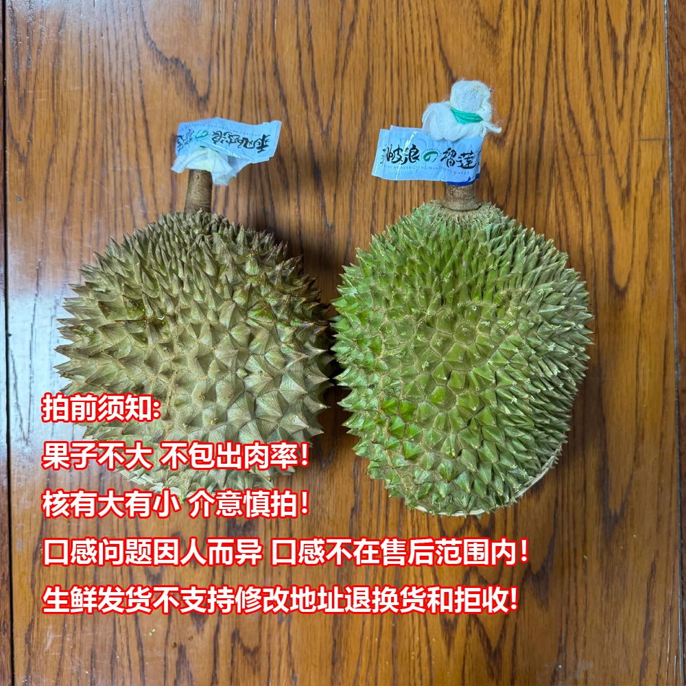 【顺丰客服】【A果】 马来西亚  猫山王  鲜榴莲（尾口微苦）