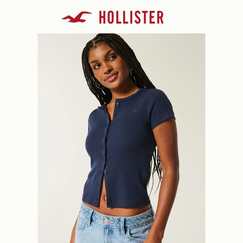 【热销开衫T】Hollister小海鸥图案25夏甜辣短袖T恤女339-5187