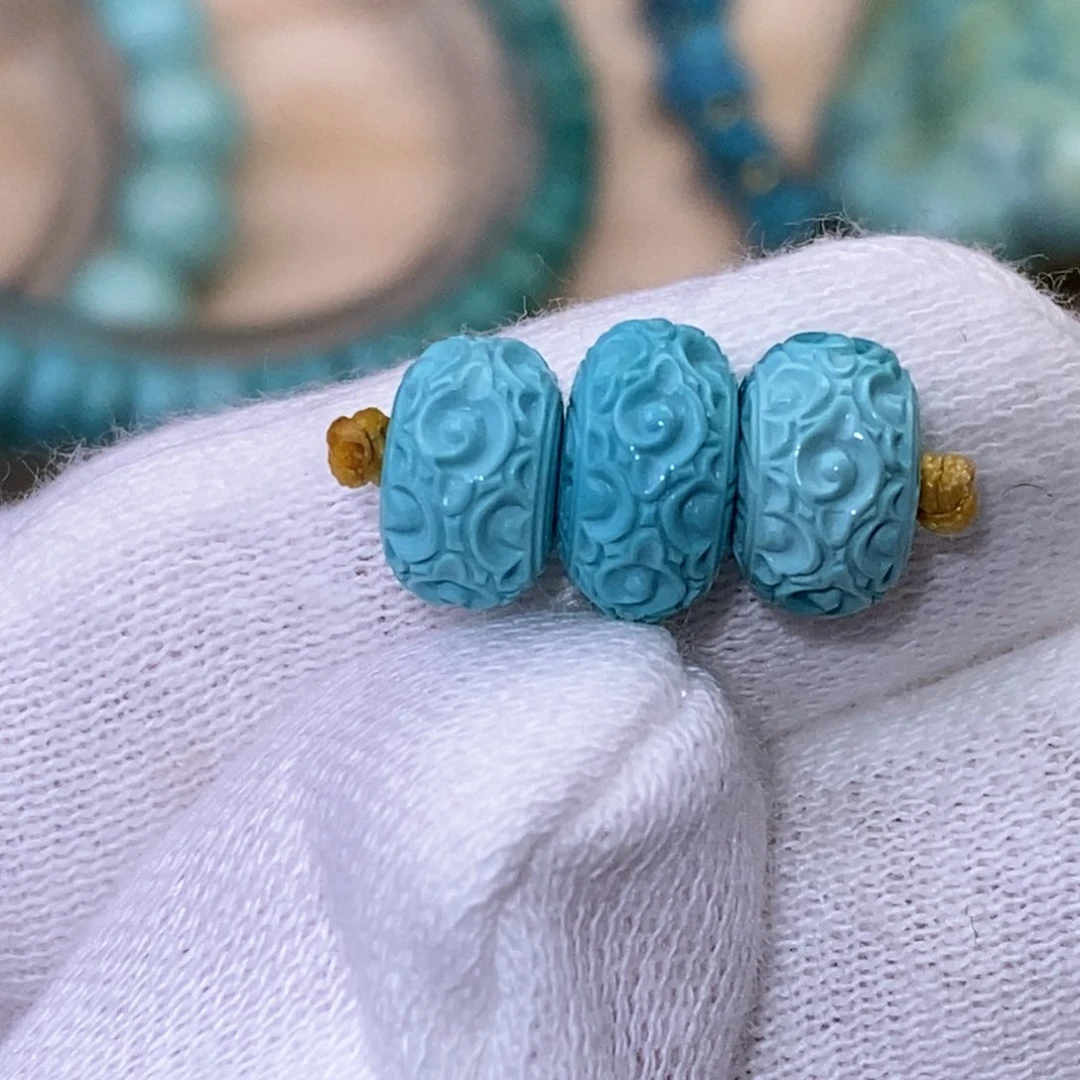 未镶嵌绿松石珠宝奇石10.8mm