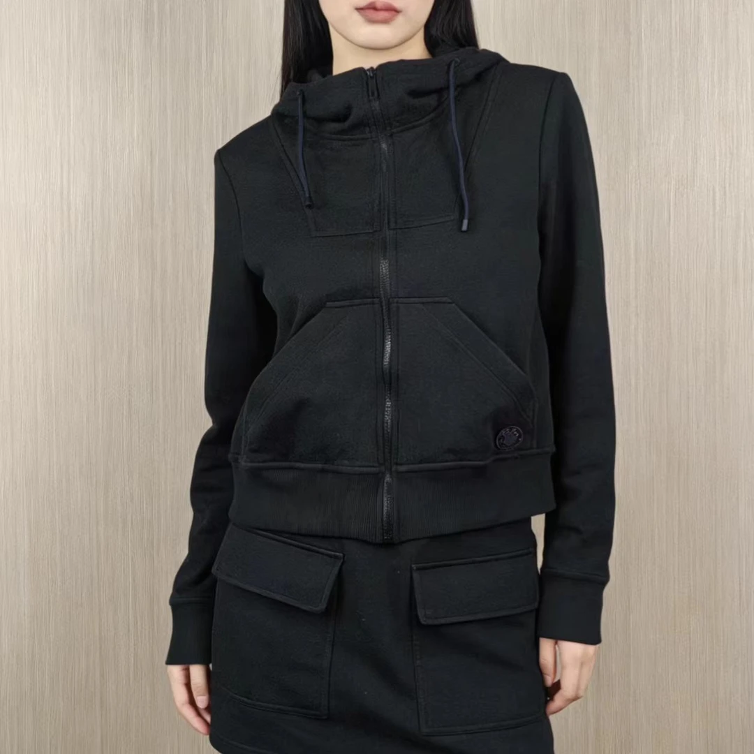 99新 Hermes/爱马仕 Hermes 黑色针织拉链衫 36 18146684